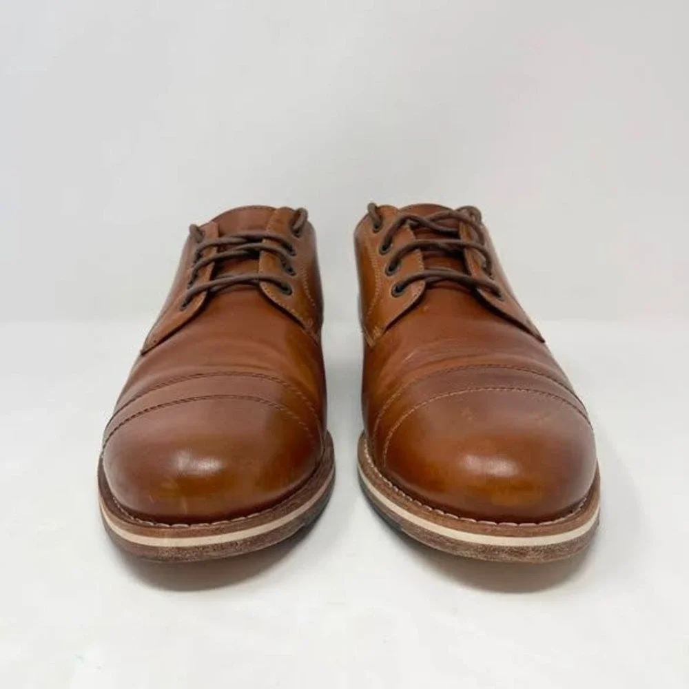Helm The Bradley Teak Leather Lace Up Shoe Oxford Derby Mens 11M